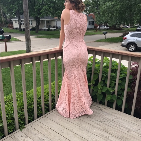 Lace mermaid prom dress - Picture 4 of 4